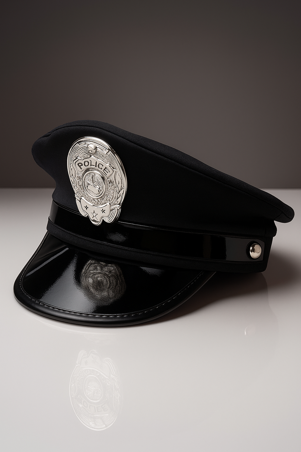 Policewoman Cosplay Hat and Metal Frame Glasses