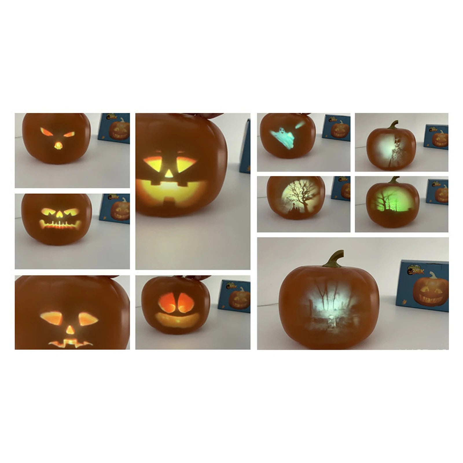 Animated Talking Singing Pumpkin with Built-in Projector & Speaker for Halloween Decor
