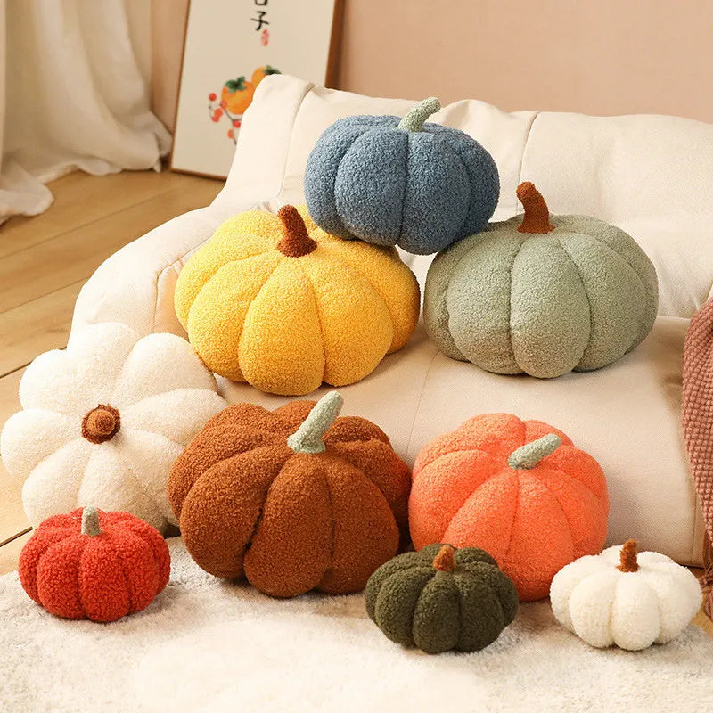 Soft Plush Pumpkin Pillow Cushion Toy, Cute Halloween Decor, Stuffed Plant Plushie Gift