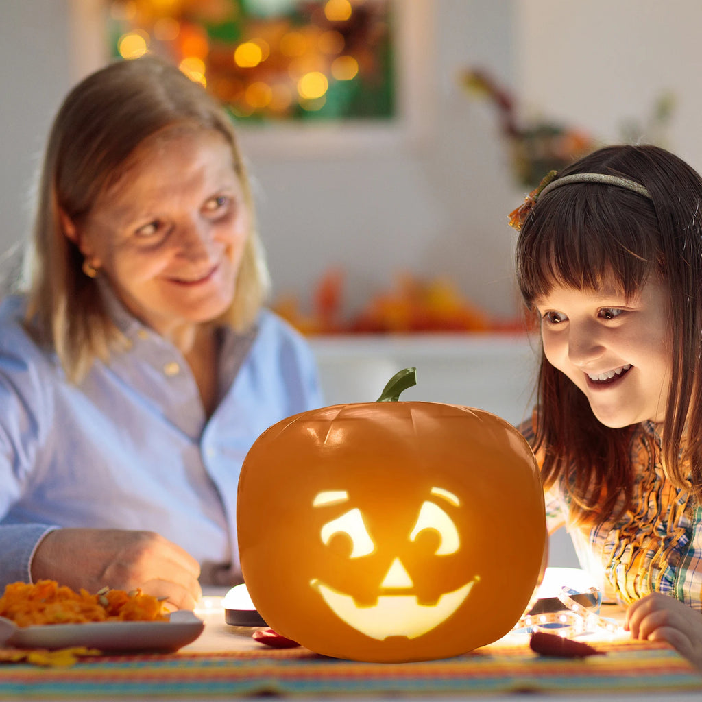 Animated Talking Singing Pumpkin with Built-in Projector & Speaker for Halloween Decor