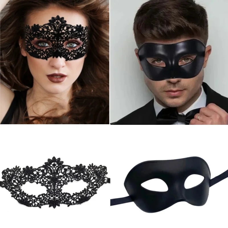 Elegant Venetian Masquerade Half Face Mask for Prom, Cosplay, Halloween Parties