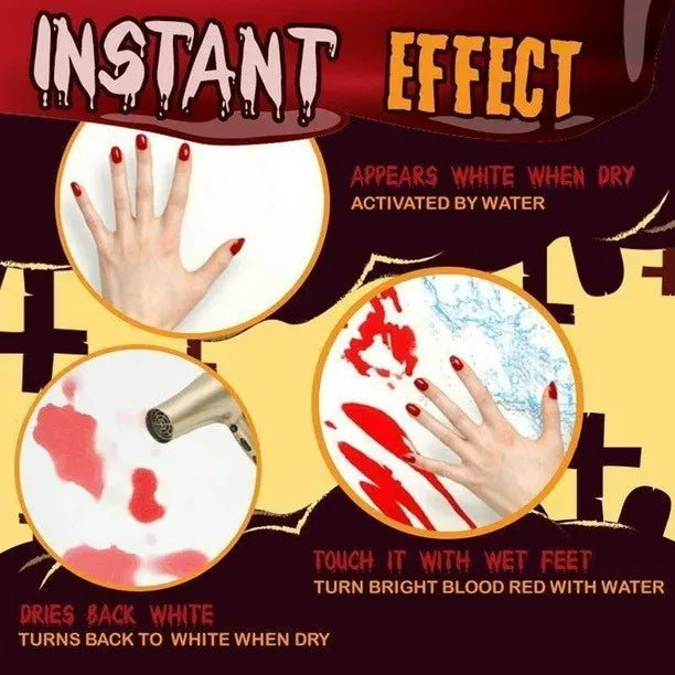 Spooky Color-Changing Bath Mat: Bloody Footprint Shower Novelty Gag Gift