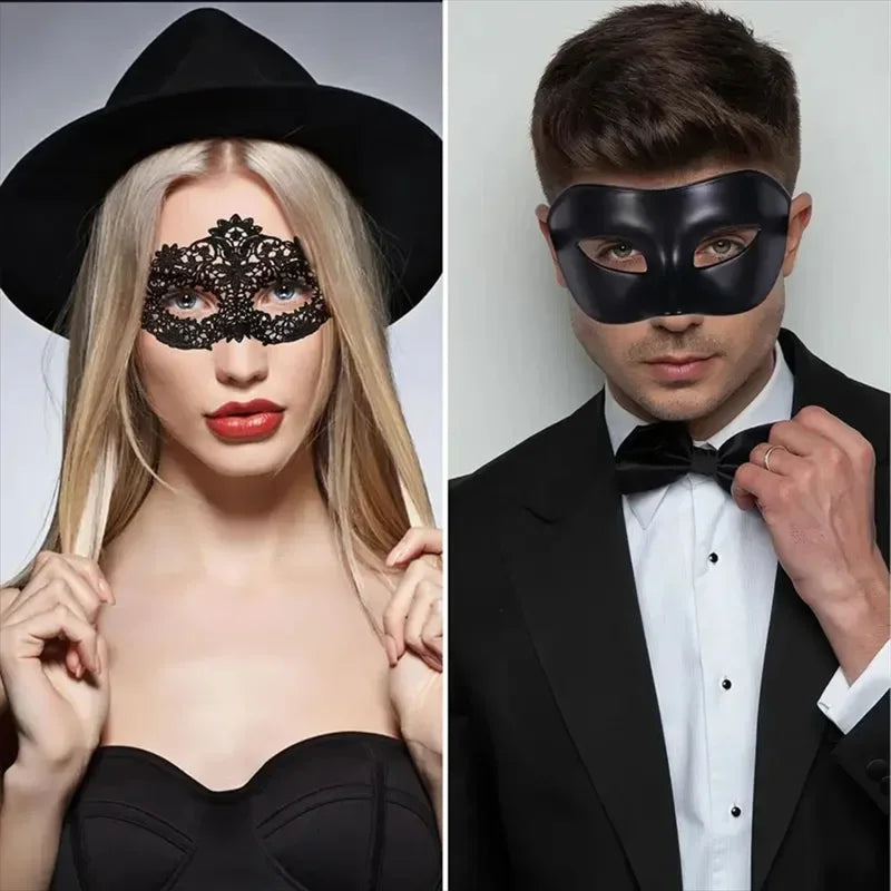 Elegant Venetian Masquerade Half Face Mask for Prom, Cosplay, Halloween Parties