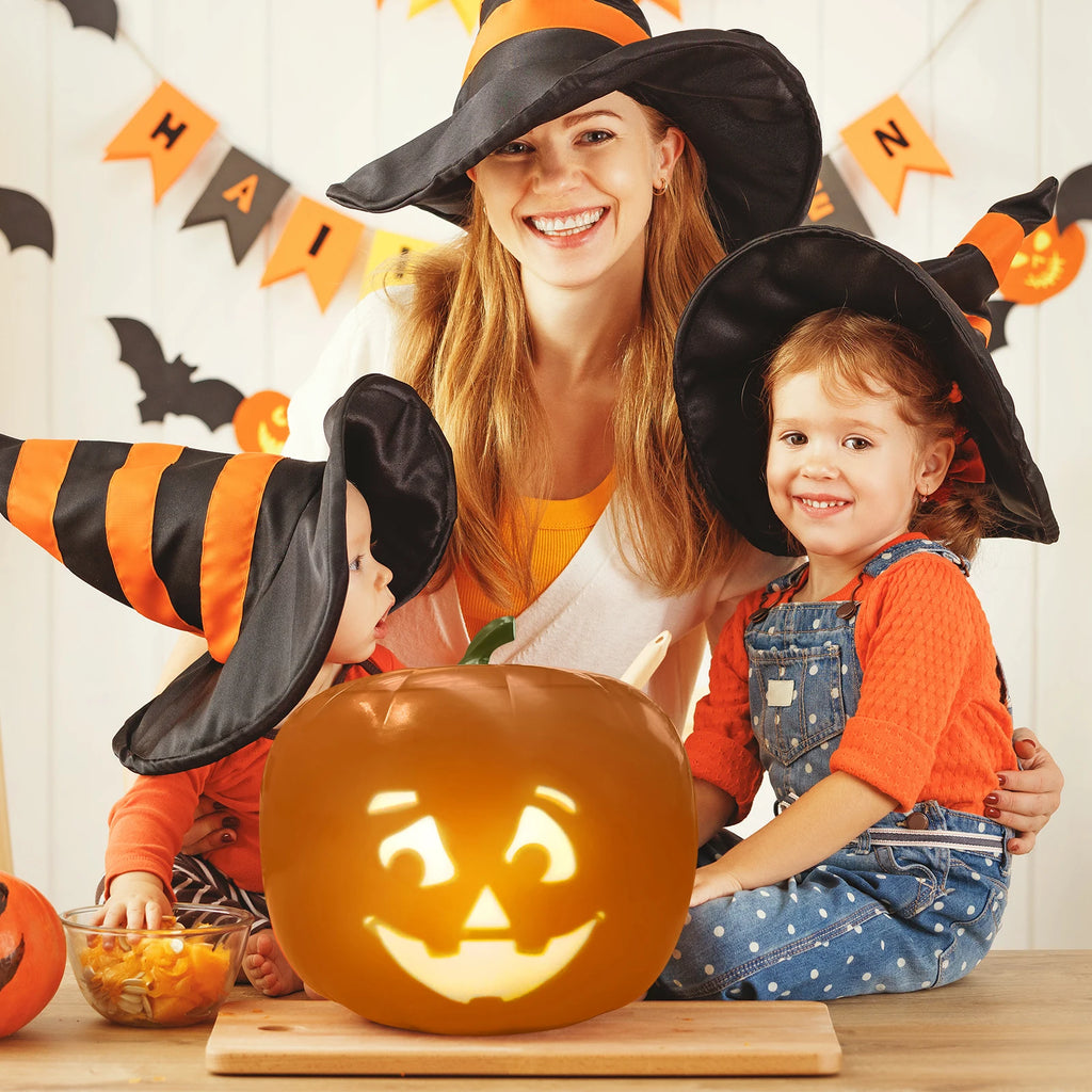 Animated Talking Singing Pumpkin with Built-in Projector & Speaker for Halloween Decor